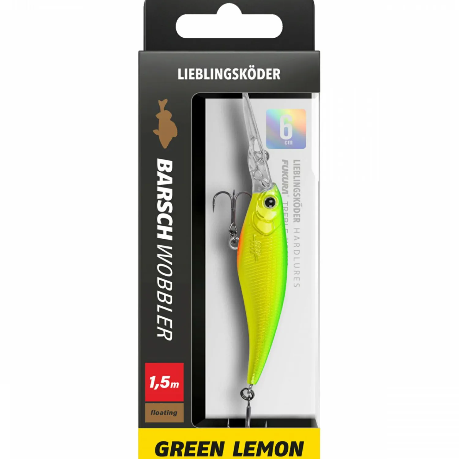 New Lieblingsköder Barschwobbler (Green Lemon) Wobbler