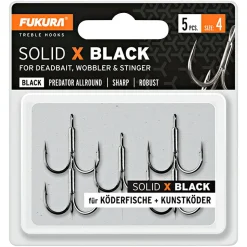 Lieblingsku00f6der Lieblingsköder Fukura Solid X Drillinge (black)< Angelhaken|Raubfischangeln-Zubehör