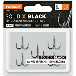 Lieblingsku00f6der Lieblingsköder Fukura Solid X Drillinge (black)< Angelhaken|Raubfischangeln-Zubehör
