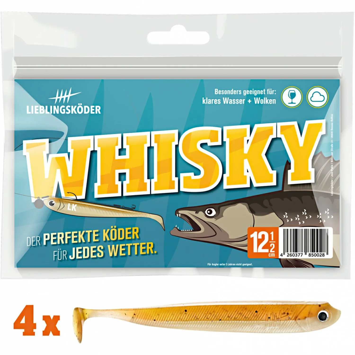 Online Lieblingsköder Gummifisch Zanderköder (12,5 cm, Whisky) Gummiköder ·Gummifische & Shads|Raubfischangeln Kunstköder