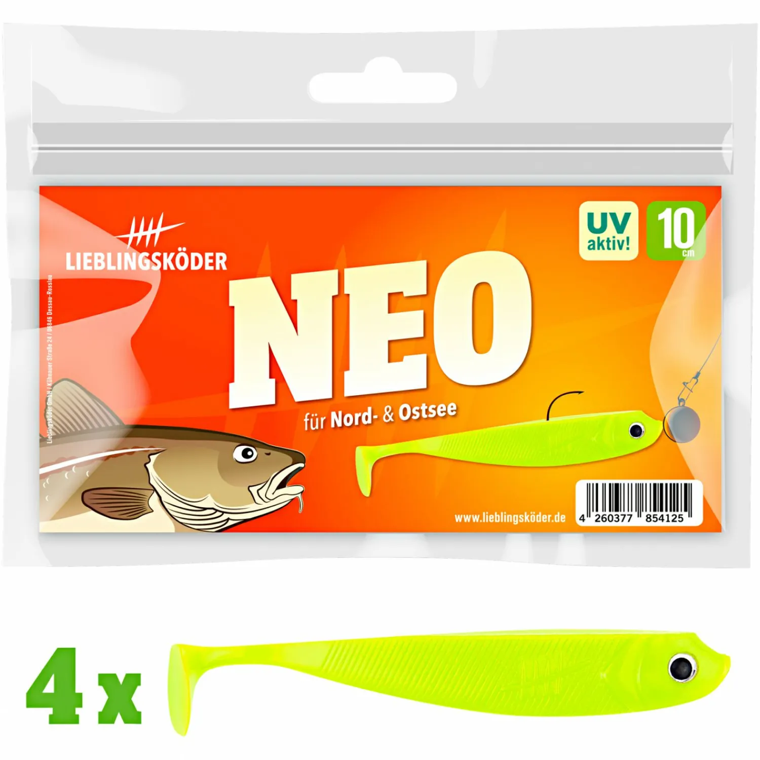Lieblingsku00f6der Lieblingsköder Gummifisch Zanderköder (10 cm, Neo)< Gummiköder ·Gummifische & Shads|Raubfischangeln Kunstköder