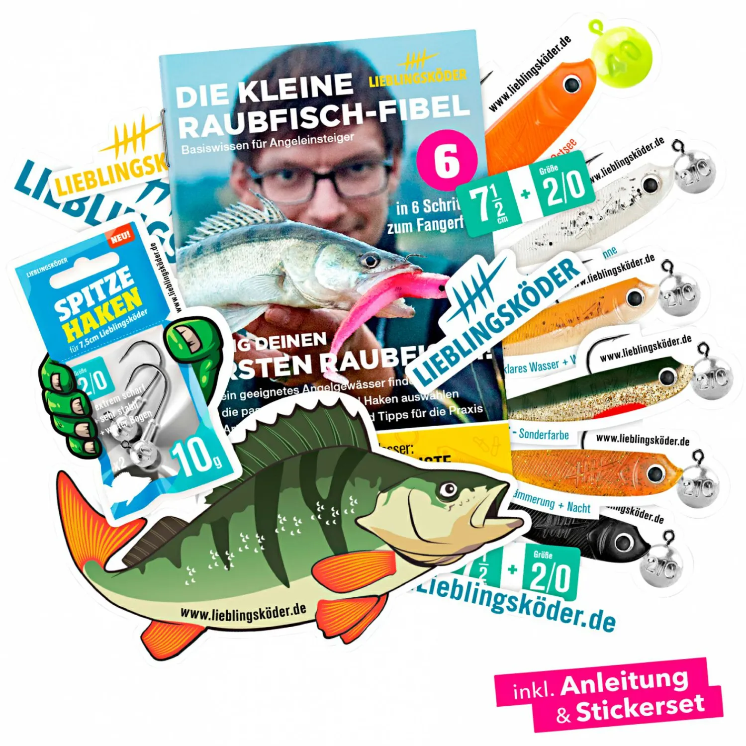 Lieblingsku00f6der Lieblingsköder Gummifisch Barschköder (7,5 cm, Ultimate Collection Klares Wasser)< Raubfischangeln Kunstköder|Gummiköder ·Gummifische & Shads