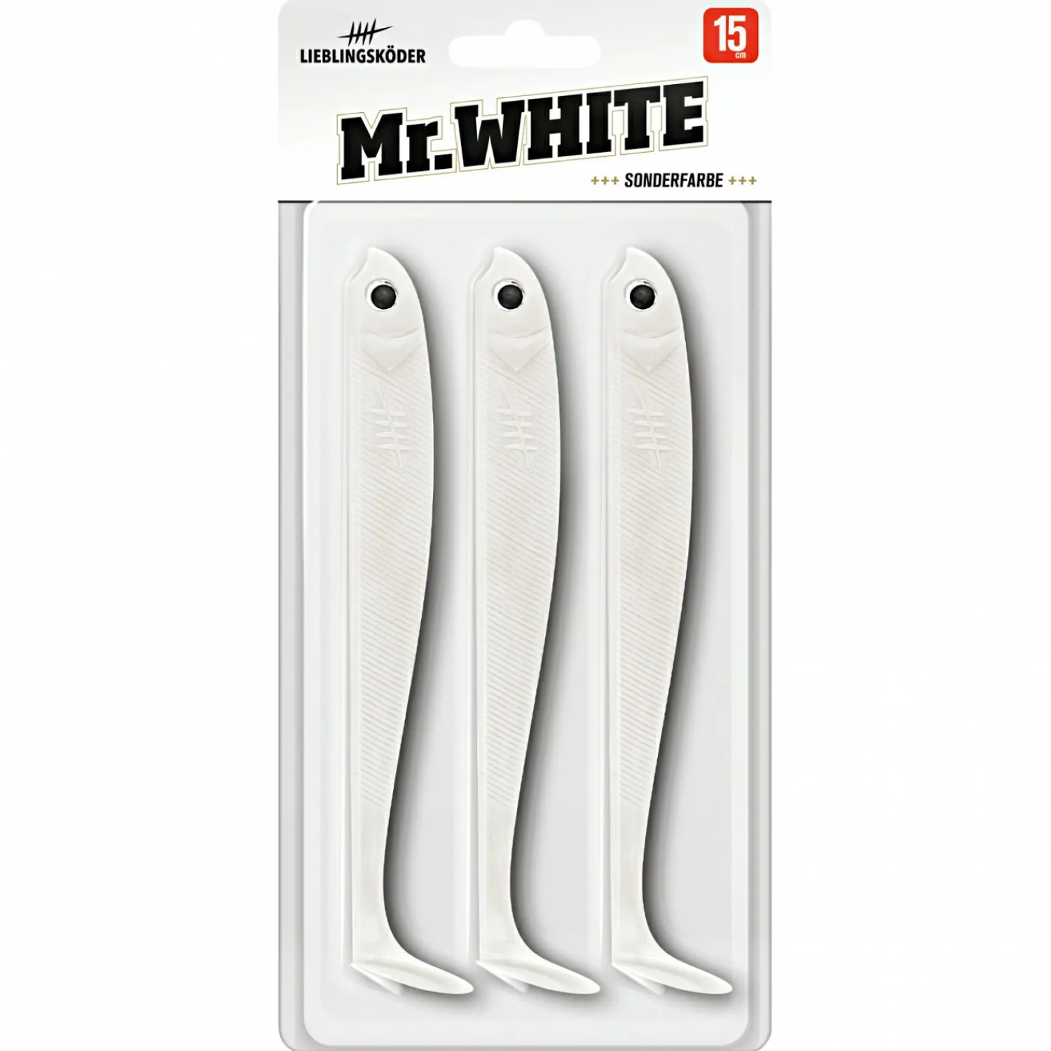 Lieblingsku00f6der Lieblingsköder Gummifisch Hechtköder (15 cm, Mr. White)< Gummiköder ·Gummifische & Shads|Raubfischangeln Kunstköder