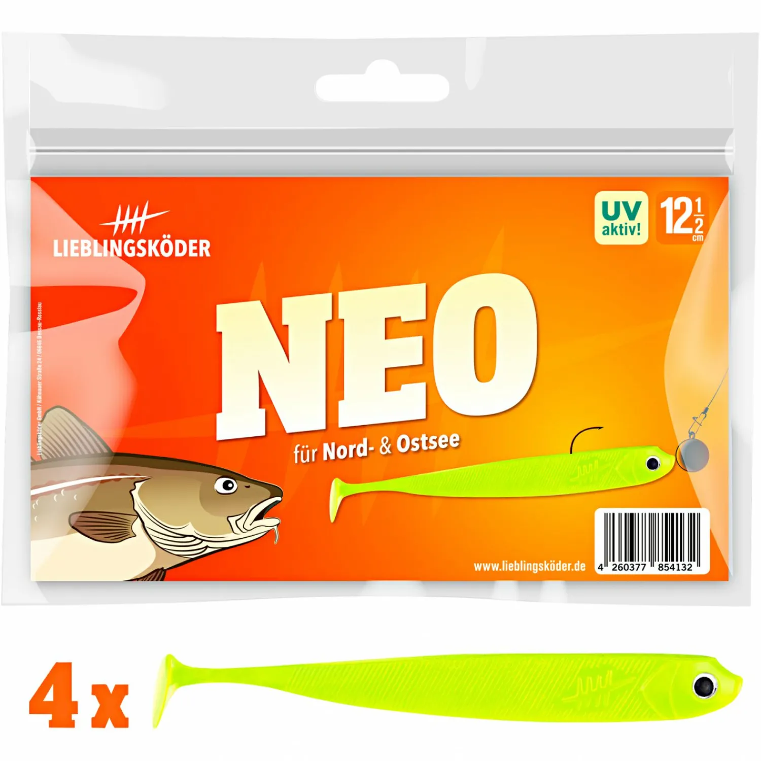 Best Lieblingsköder Gummifisch Zanderköder (12,5 cm, Neo) Gummiköder ·Gummifische & Shads|Raubfischangeln Kunstköder