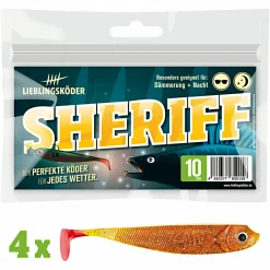 Lieblingsku00f6der Lieblingsköder Gummifisch Zanderköder (10 cm, Sheriff)< Gummiköder ·Gummifische & Shads|Raubfischangeln Kunstköder