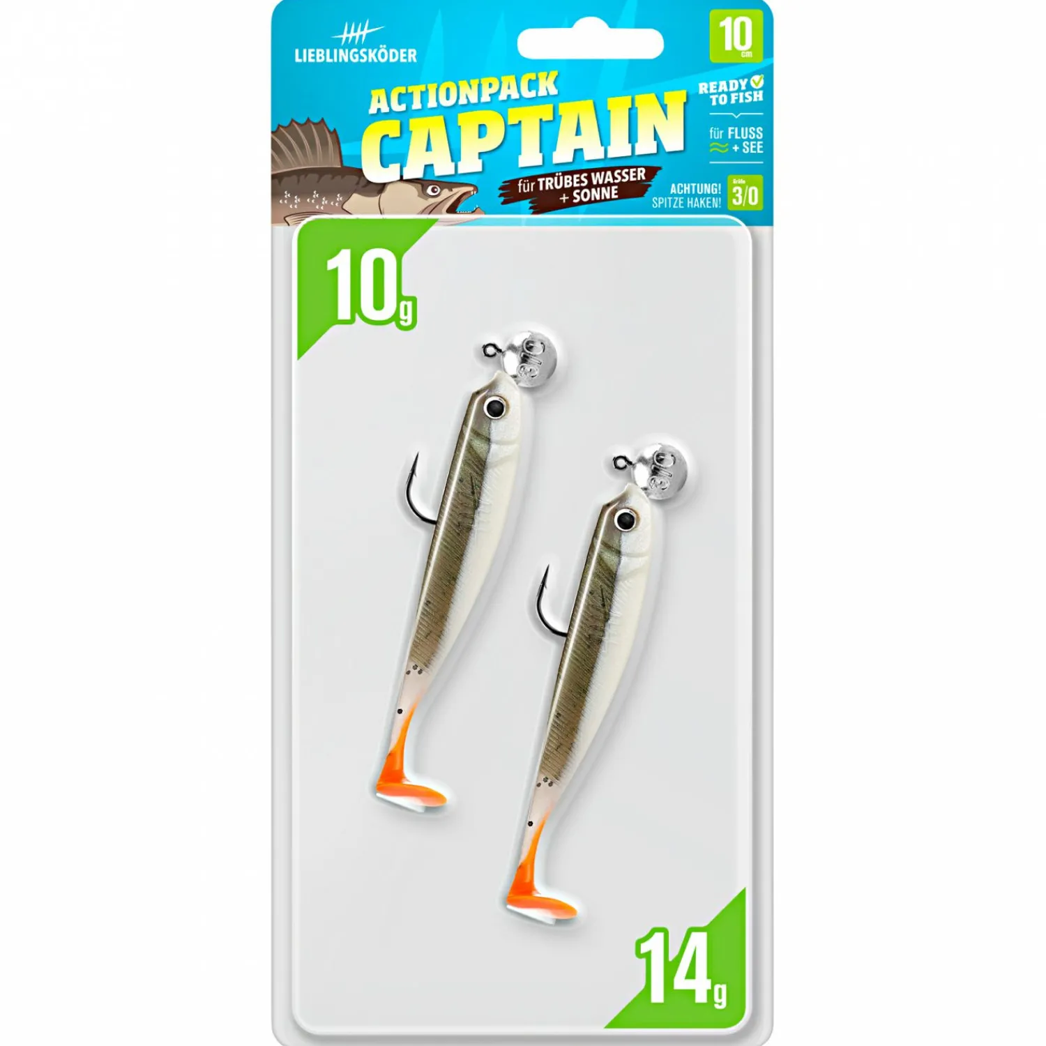 Lieblingsku00f6der Lieblingsköder Gummifisch Zanderköder (10 cm, Actionpack Captain)< Raubfischangeln Kunstköder|Gummiköder ·Gummifische & Shads
