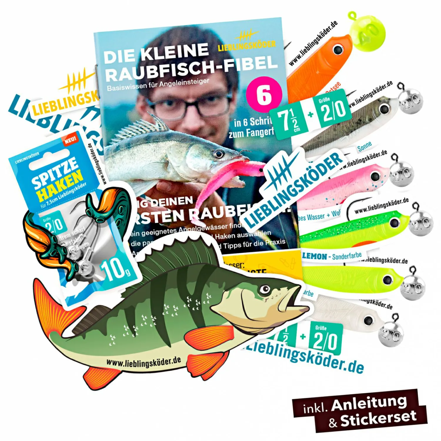 Lieblingsku00f6der Lieblingsköder Gummifisch Barschköder (7,5 cm, Ultimate Collection Trübes Wasser)< Gummiköder ·Gummifische & Shads|Raubfischangeln Kunstköder
