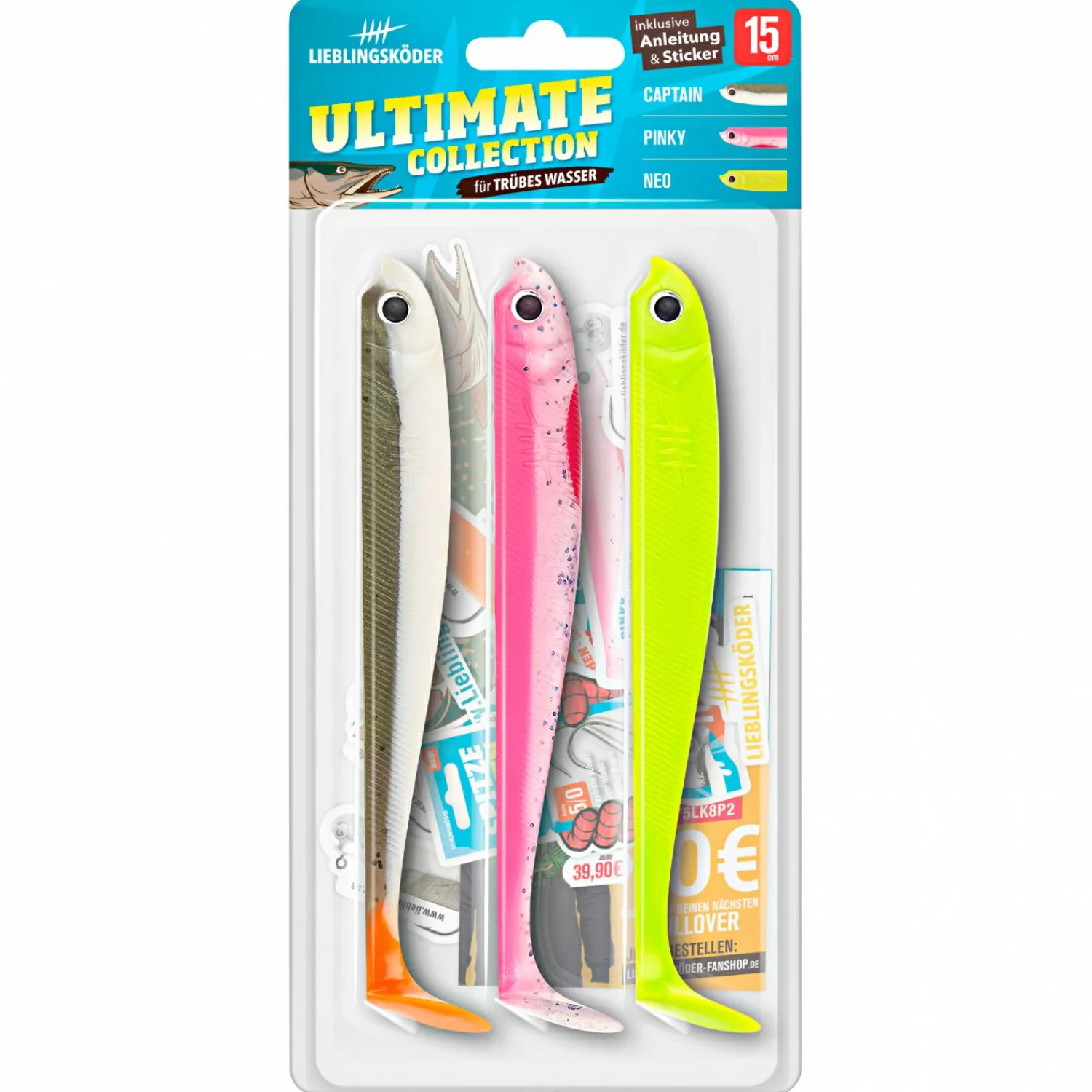 Lieblingsku00f6der Lieblingsköder Gummifisch Hechtköder (15 cm, Ultimate Collection Trübes Wasser)< Raubfischangeln Kunstköder|Gummiköder ·Gummifische & Shads