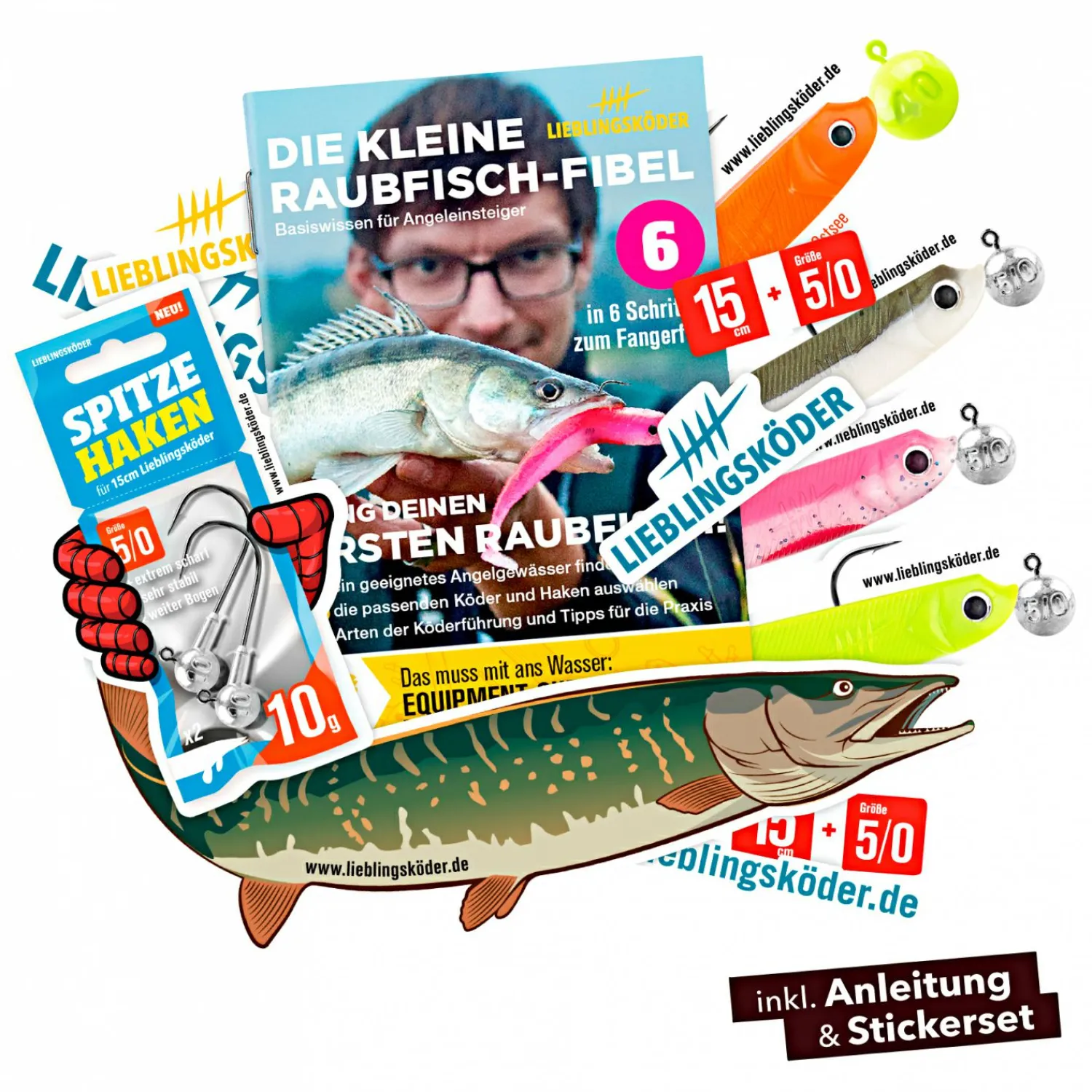 Lieblingsku00f6der Lieblingsköder Gummifisch Hechtköder (15 cm, Ultimate Collection Trübes Wasser)< Raubfischangeln Kunstköder|Gummiköder ·Gummifische & Shads