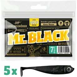 Online Lieblingsköder Gummifisch Barschköder (7,5 cm, Mr.Black) Gummiköder ·Gummifische & Shads|Raubfischangeln Kunstköder