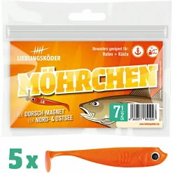 Lieblingsku00f6der Lieblingsköder Gummifisch Barschköder (7,5 cm, Möhrchen)< Gummiköder ·Gummifische & Shads|Raubfischangeln Kunstköder