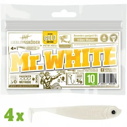 Outlet Lieblingsköder Gummifisch Zanderköder (10 cm, Mr. White) Gummiköder ·Gummifische & Shads|Raubfischangeln Kunstköder