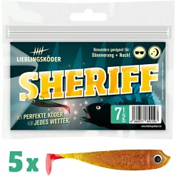 Lieblingsku00f6der Lieblingsköder Gummifisch Barschköder (7,5 cm, Sheriff)< Gummiköder ·Gummifische & Shads|Raubfischangeln Kunstköder