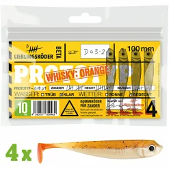 Clearance Lieblingsköder Gummifisch Zanderköder (10 cm, Whisky Orange) Gummiköder ·Gummifische & Shads|Raubfischangeln Kunstköder