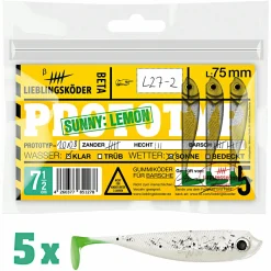 Clearance Lieblingsköder Gummifisch Barschköder (7,5 cm, Sunny Lemon) Gummiköder ·Gummifische & Shads|Raubfischangeln Kunstköder