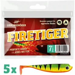 Sale Lieblingsköder Gummifisch Barschköder (7,5 cm, Firetiger) Gummiköder ·Gummifische & Shads|Raubfischangeln Kunstköder