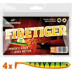 Best Lieblingsköder Gummifisch Zanderköder (12,5 cm, Firetiger) Gummiköder ·Gummifische & Shads|Raubfischangeln Kunstköder
