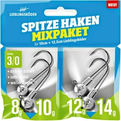 Lieblingsku00f6der Lieblingsköder Lieblingsköder Spitze Haken 3/0 Mixpaket< Raubfischangeln Kunstköder|Jigköpfe & Köder-Rasseln