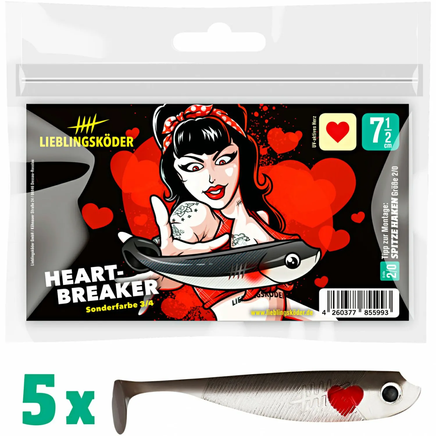 New Lieblingsköder Lieblingsköder Heartbreaker Gummifisch Gummiköder ·Gummifische & Shads|Raubfischangeln Kunstköder