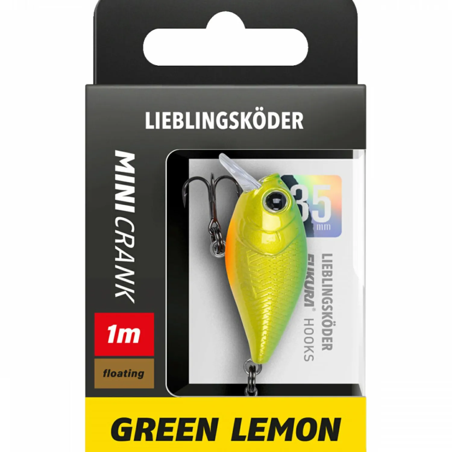 Hot Lieblingsköder Mini Crank (Green Lemon) Wobbler