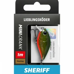 Hot Lieblingsköder Mini Crank (Sheriff) Wobbler|Raubfischangeln Kunstköder