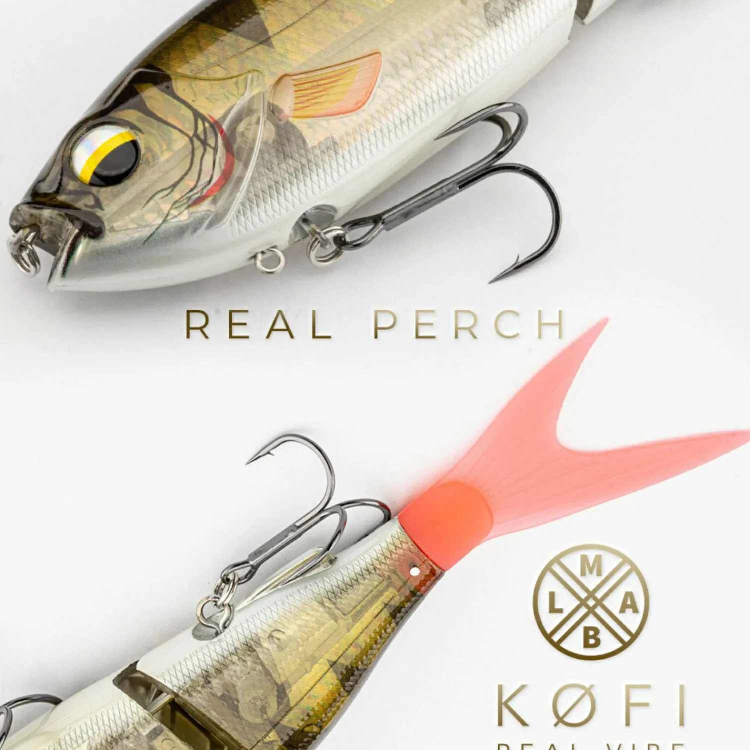Best KØFI Real Vibe (Real Perch) Raubfischangeln Kunstköder|Wobbler