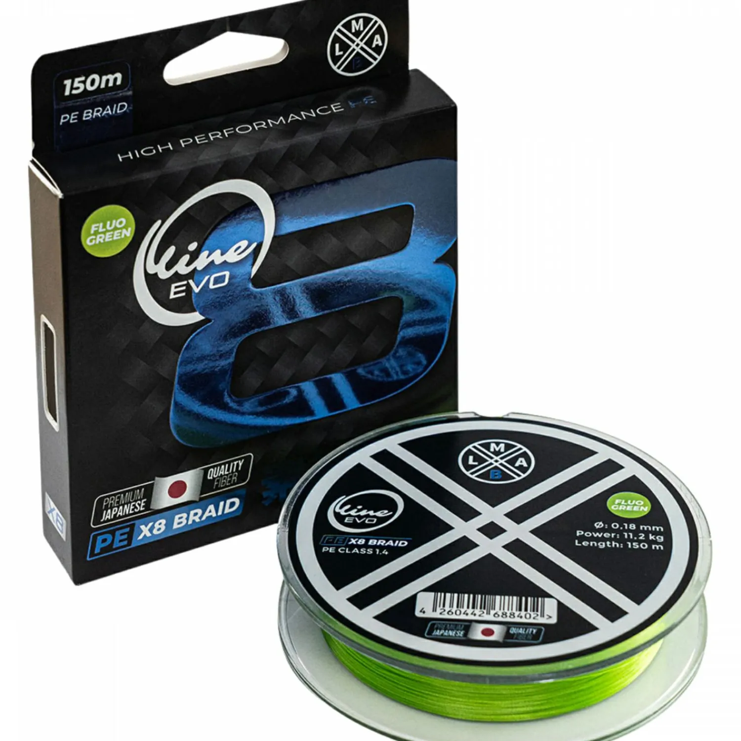 Clearance O-Line Evo PE X8 (Fluo Green) Geflochtene Schnüre