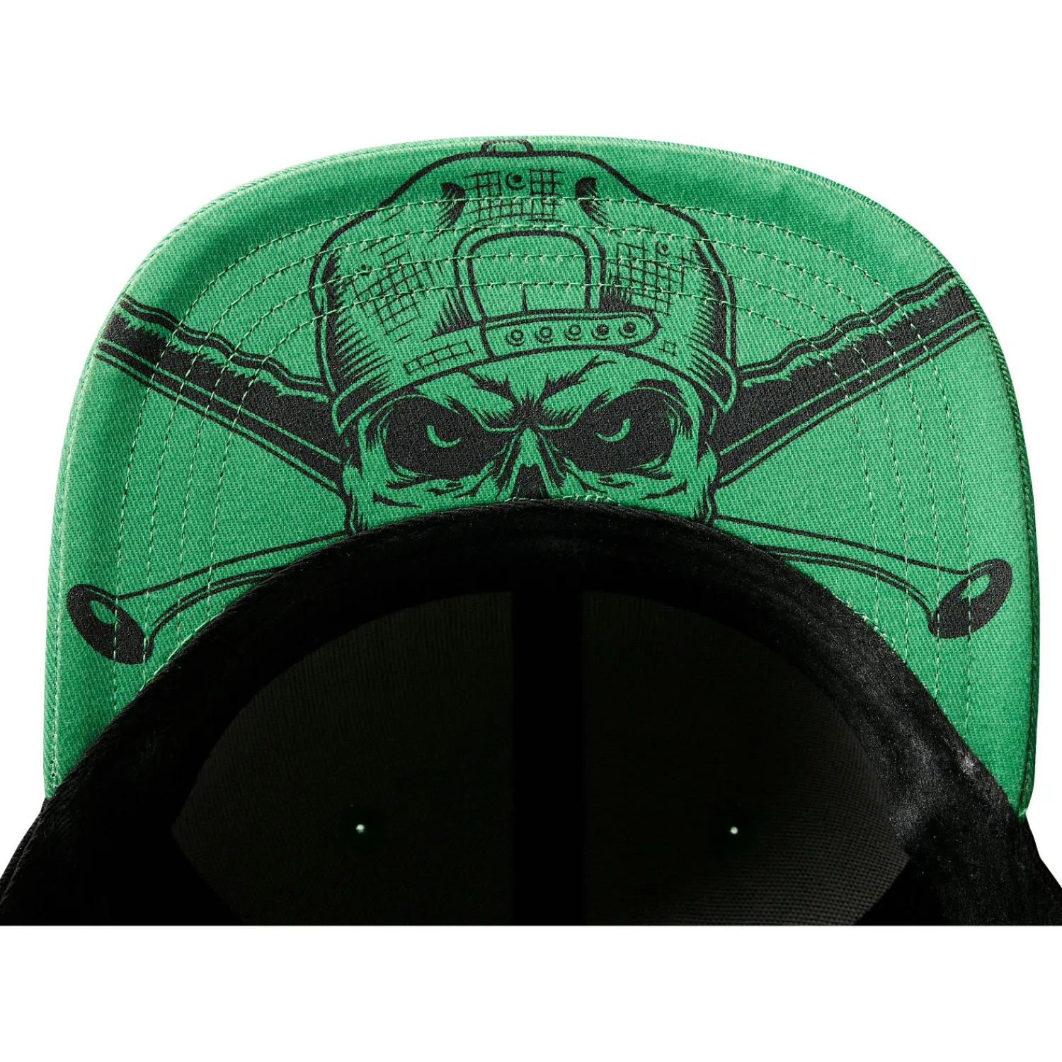 Best Skull Flatbill Cap (Black/Green) Outdoor- & Angel-Kappen