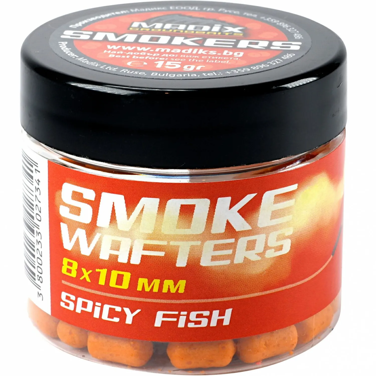 MadiX Smoking Dumbell Wafter (Spicy Fish)< Karpfenfutter·Boilies & Popup Boilies|Karpfenfutter