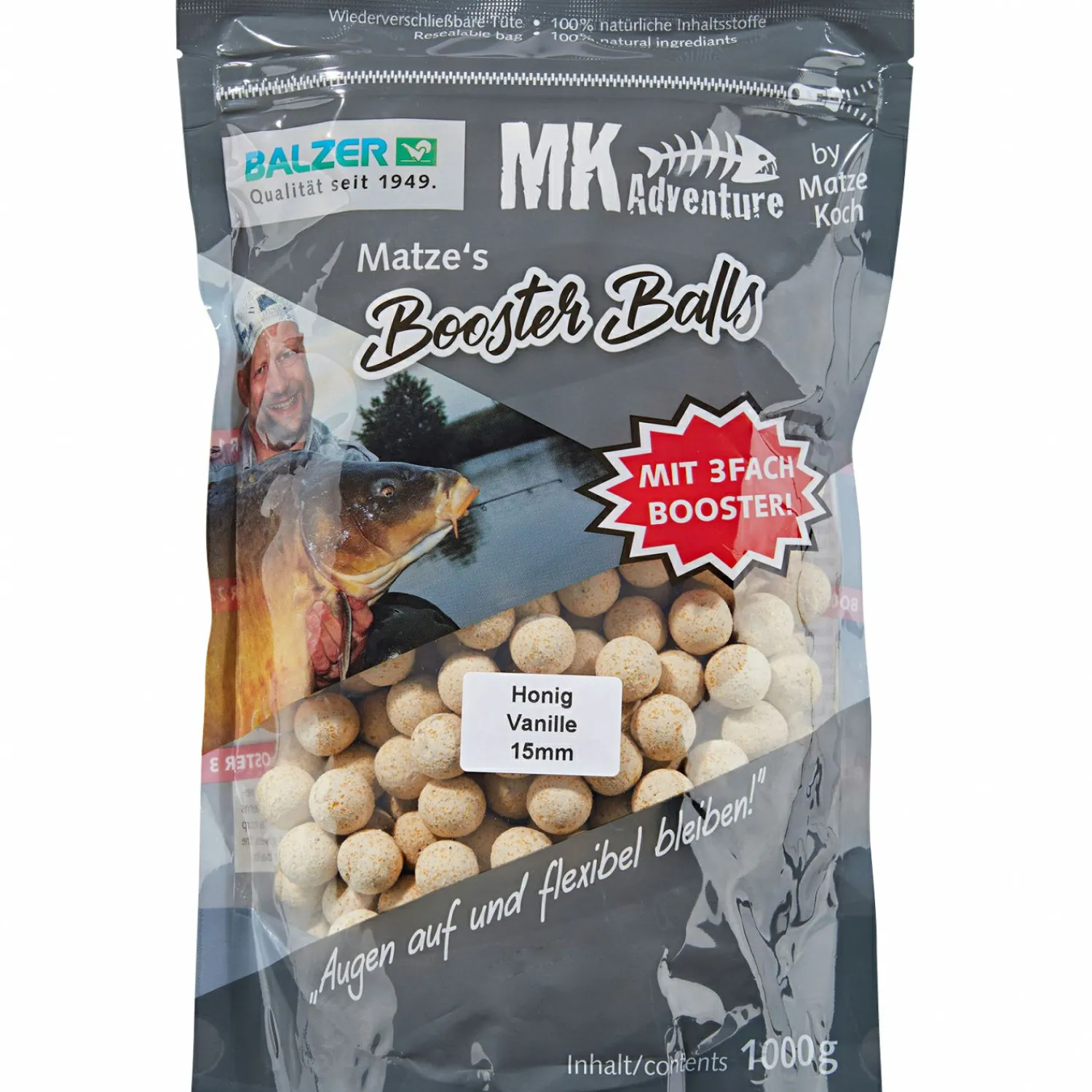 New Boilies MK Adventure Booster Balls (Honig/Vanille) Karpfenfutter·Boilies & Popup Boilies|Karpfenfutter