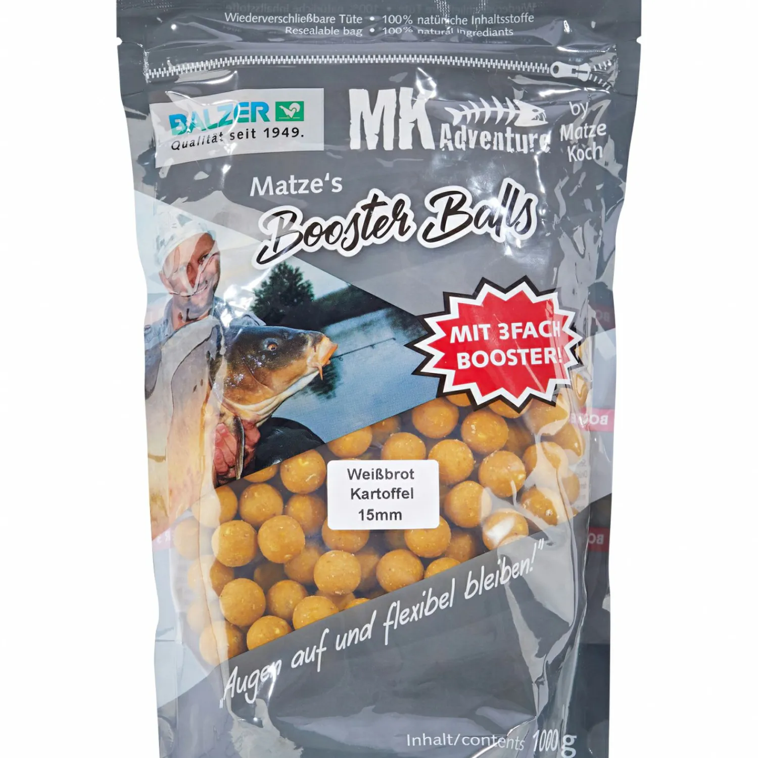 Matze Koch Boilies MK Adventure Booster Balls (Weißbrot/Kartoffel)< Karpfenfutter·Boilies & Popup Boilies|Karpfenfutter