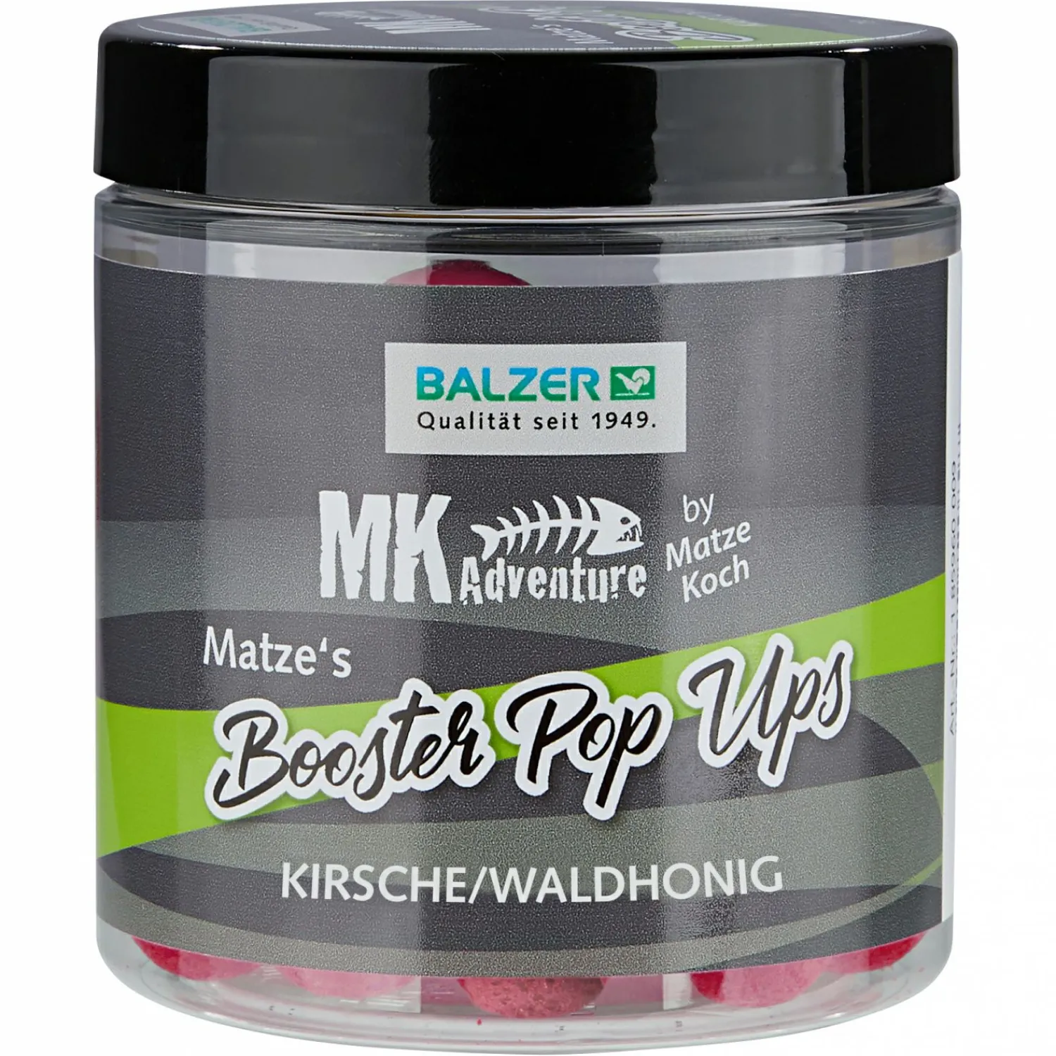 Pop-Ups MK Adventure Booster Balls (Kirsche/Waldhonig) Karpfenfutter·Boilies & Popup Boilies|Karpfenfutter