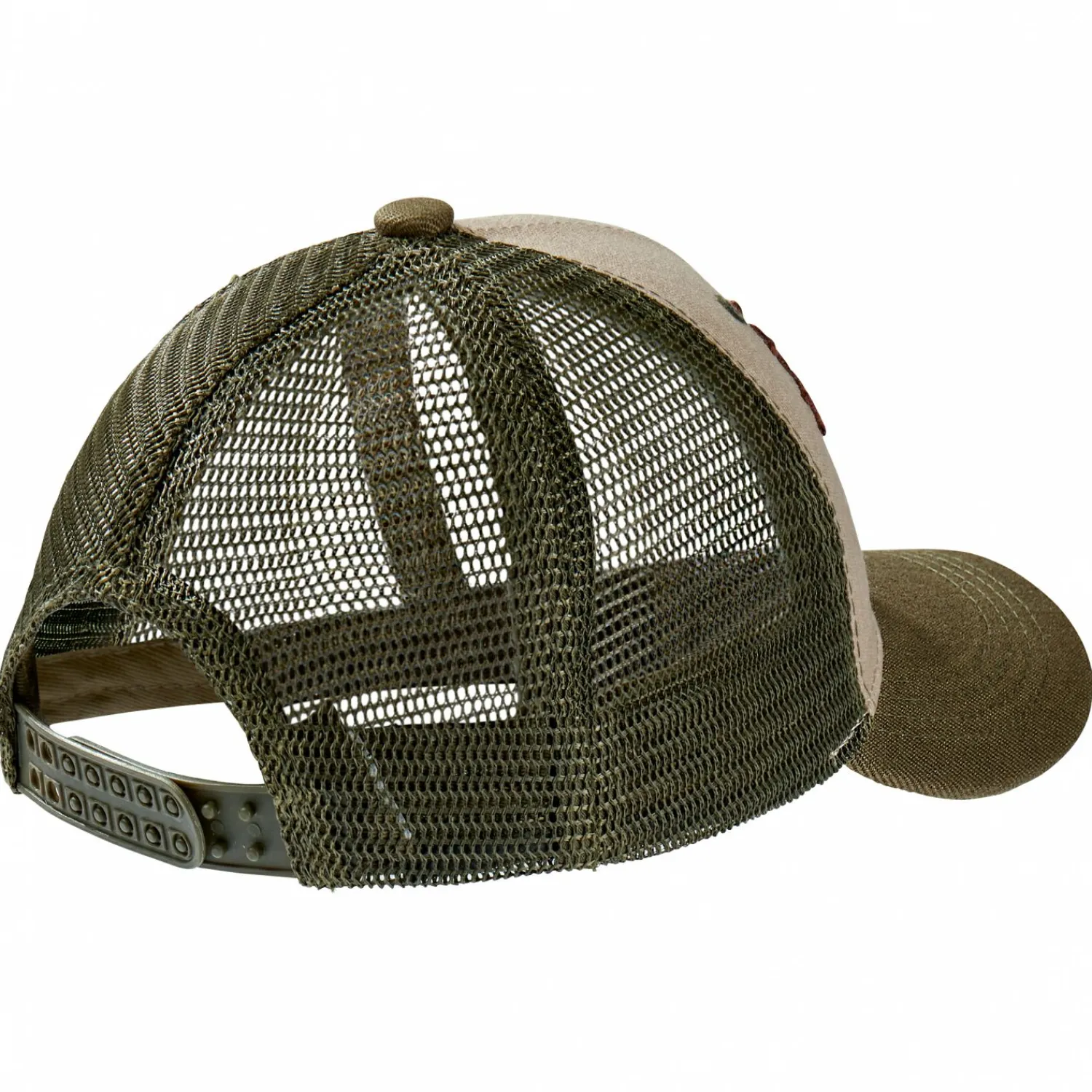 Mesh Cap "Hirsch" Unisex (Beige/Oliv)< Outdoor- & Angel-Kappen