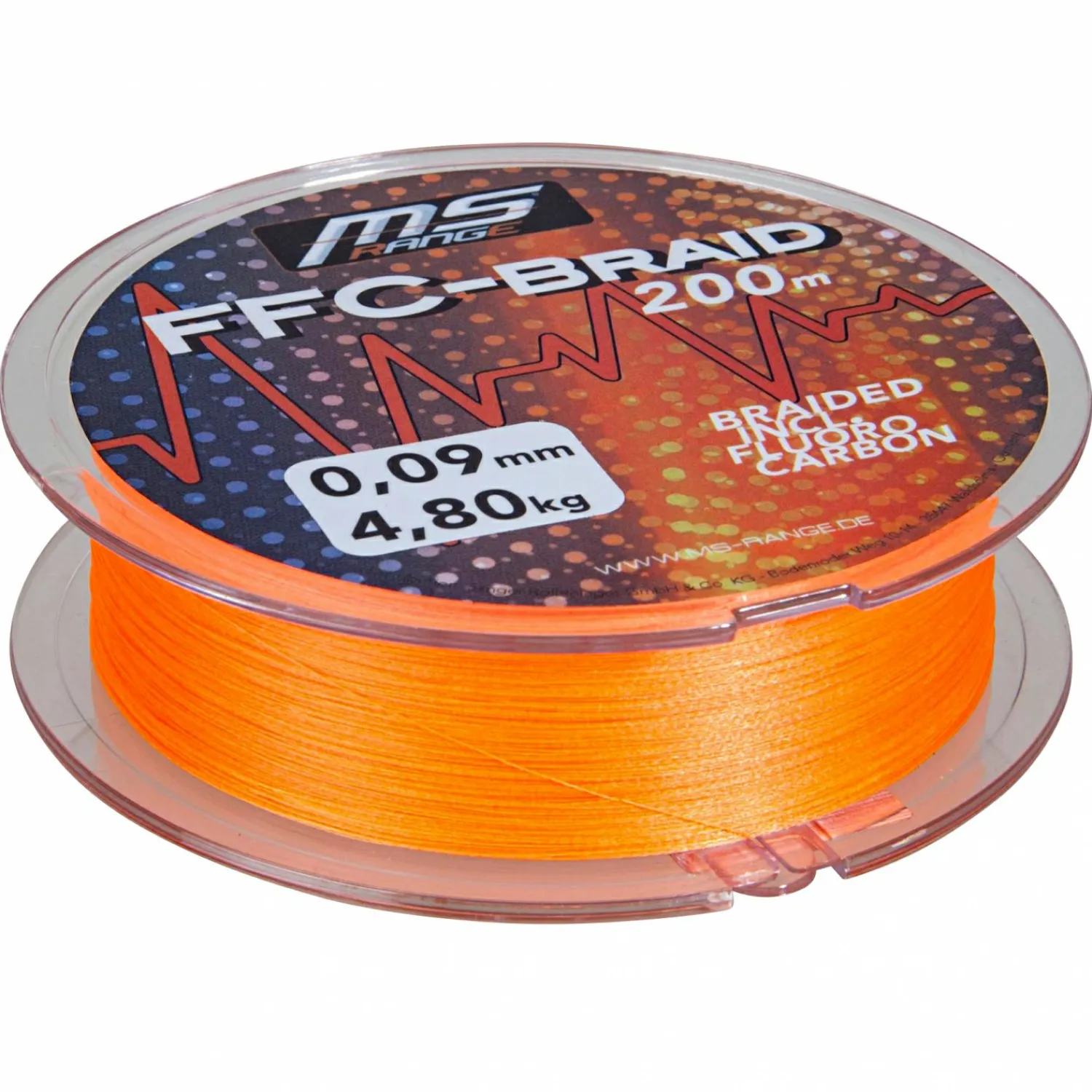 Best Angelschnur FFC-Braid (orange) Geflochtene Schnüre