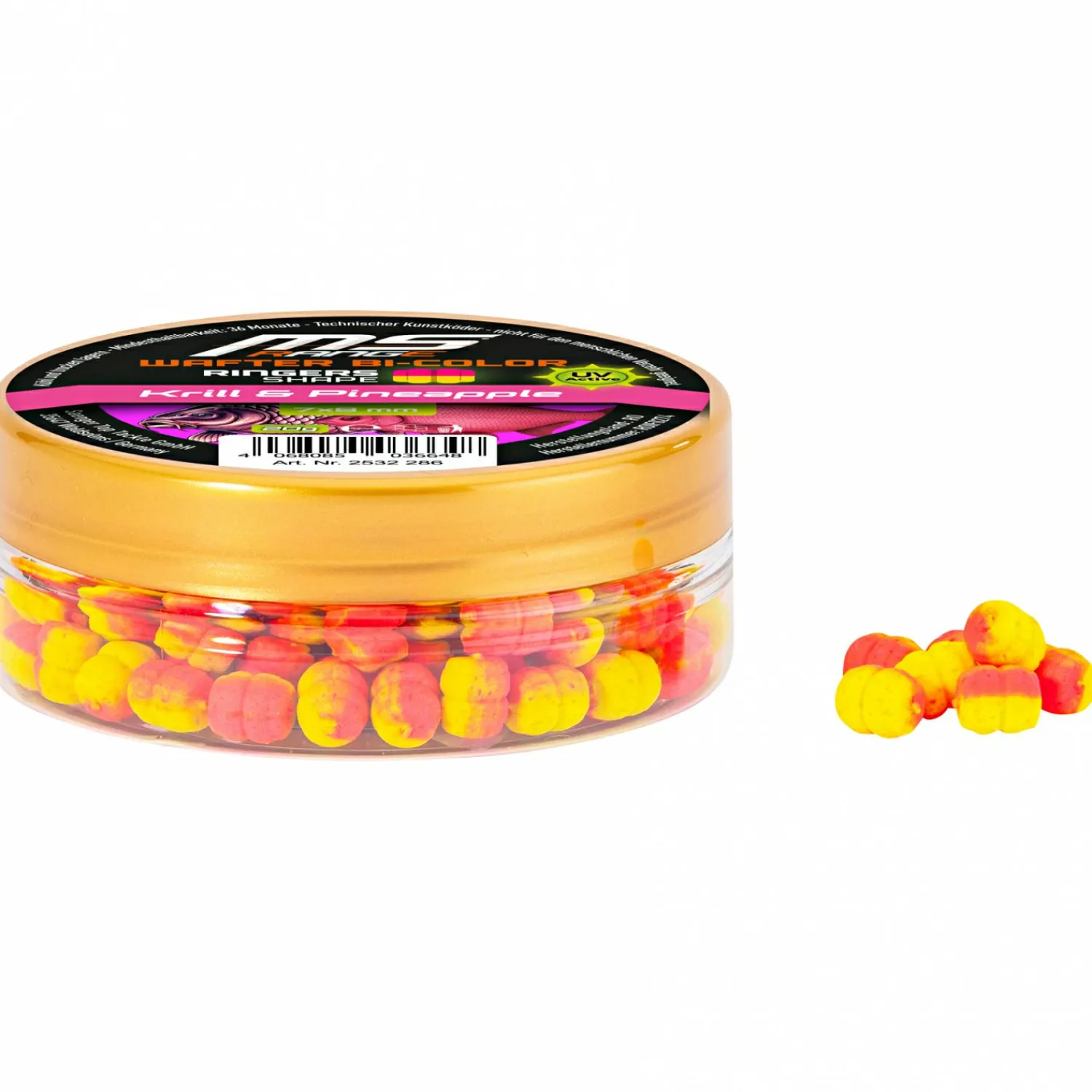 MS Range Rings Shape Wafter Bi-Color (Krill & Pineapple)< Karpfenfutter|Karpfenfutter·Boilies & Popup Boilies
