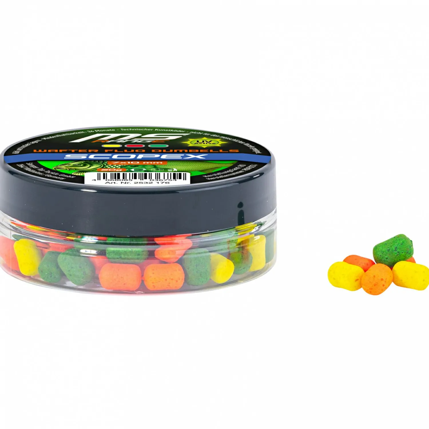 MS Range Wafter Fluo Dumbells Mix (Scopex)< Karpfenfutter·Boilies & Popup Boilies|Karpfenfutter