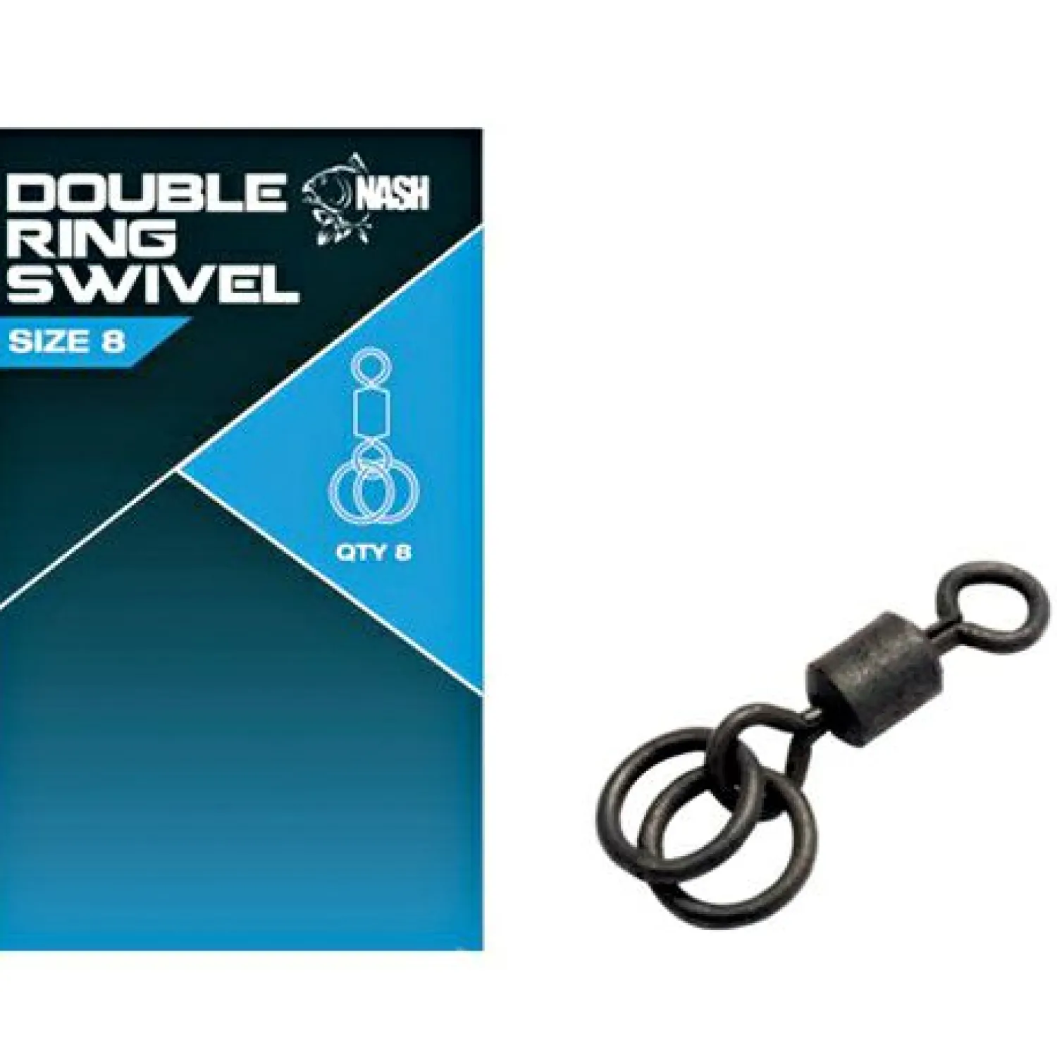 Hot Double Ring Swivel Size 8 Karpfenangeln-Zubehör