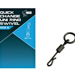 New Quick Change Ring Swivel Size 8 Karpfenangeln-Zubehör