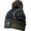 Nash Zero Tolerance Patch Bobble Hat Unisex (Schwarz/Oliv)< Anglerhüte & Anglermützen