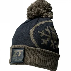 Nash Zero Tolerance Patch Bobble Hat Unisex (Schwarz/Oliv)< Anglerhüte & Anglermützen