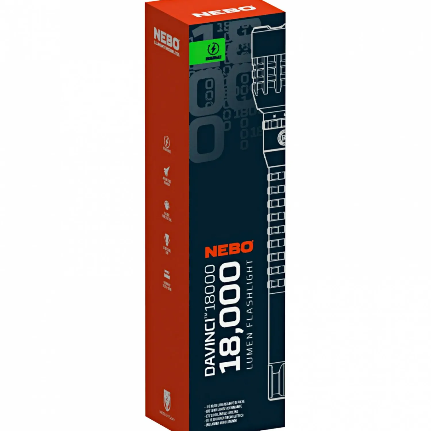 Nebo Taschenlampe Davinci™ 18000< Angellampen Und Co.|Angelboote ·Taschenlampen