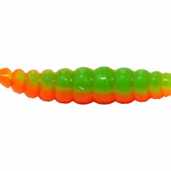 Omura Baits Larvy (Dunkelgrün / Dunkelorange)< Gummiköder ·Gummimaden & Gummiwürmer|Forellen-Kunstköder
