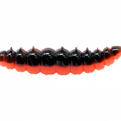 Hot Larvy (Schwarz / Orange) Forellen-Kunstköder|Raubfischangeln Kunstköder