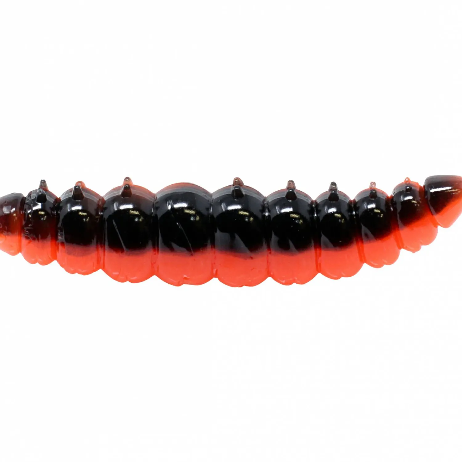 Hot Larvy (Schwarz / Orange) Forellen-Kunstköder|Raubfischangeln Kunstköder