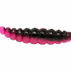 Best Larvy (Schwarz / Dunkelpink) Gummiköder ·Gummimaden & Gummiwürmer|Forellen-Kunstköder