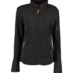 Clearance Detit Strickfleece Jacke Damen (Anthrazit) Damen Damen Angeljacken & -Westen