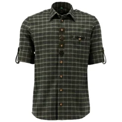 OS Trachten Hemd 1/1 Arm Regular Fit Herren (Trachtengrün)< Outdoor- & Angelhemden
