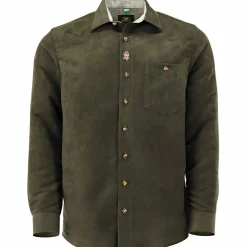 Hot Hemd 1/1 Arm Regular Fit Herren (Trachtengrün) Outdoor- & Angelhemden