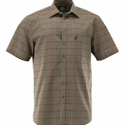 Outlet Hemd 1/2 Arm Slim Fit Herren (Oliv) Outdoor- & Angelhemden
