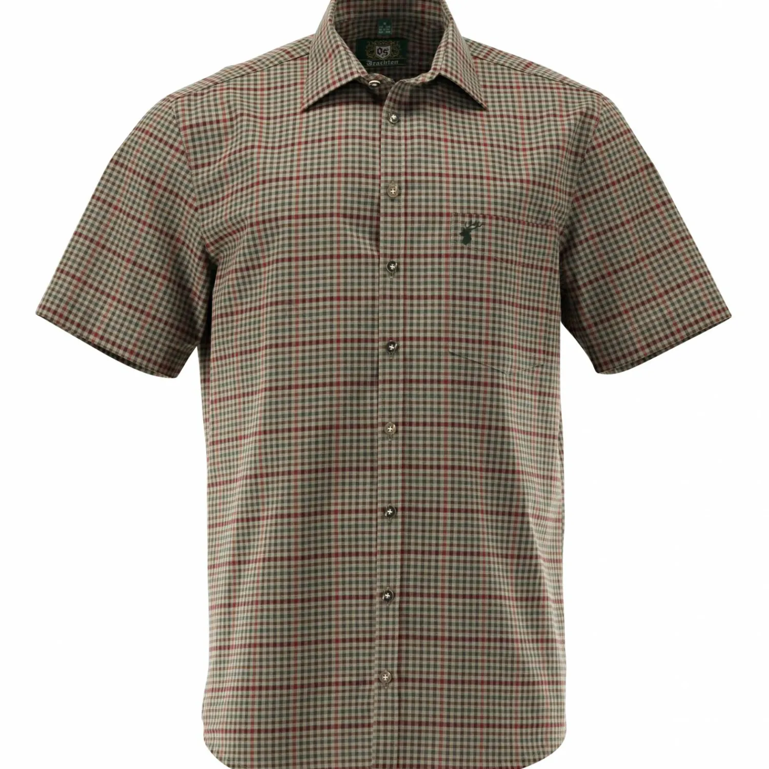 Outlet Hemd 1/2 Arm Slim Fit Herren (Oliv) Outdoor- & Angelhemden